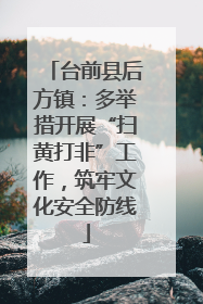台前县后方镇：多举措开展“扫黄打非”工作，筑牢文化安全防线