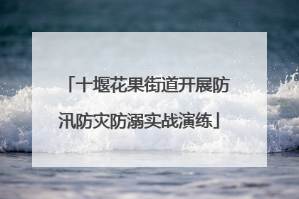 十堰花果街道开展防汛防灾防溺实战演练