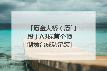 厦金大桥（厦门段）A3标首个预制墩台成功吊装