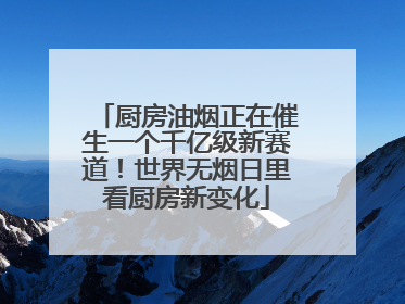 厨房油烟正在催生一个千亿级新赛道！世界无烟日里看厨房新变化