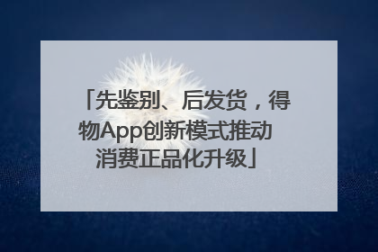 先鉴别、后发货，得物App创新模式推动消费正品化升级
