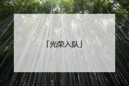 光荣入队
