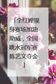 全红婵现身赛场加油助威，全国跳水冠军赛陈艺文夺金