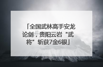 全国武林高手安龙论剑，贵阳云岩“武将”斩获7金6银