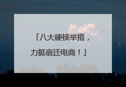 八大硬核举措，力挺宿迁电商！