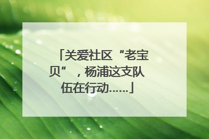 关爱社区“老宝贝”，杨浦这支队伍在行动……