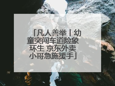 凡人善举丨幼童突闯车道险象环生 京东外卖小哥急施援手