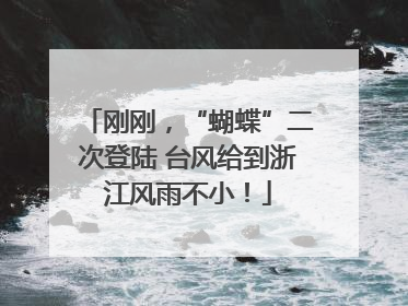 刚刚，“蝴蝶”二次登陆 台风给到浙江风雨不小！