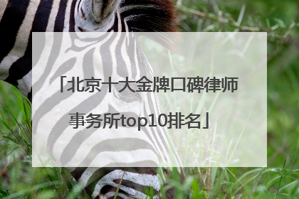 北京十大金牌口碑律师事务所top10排名