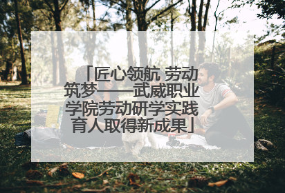 匠心领航 劳动筑梦——武威职业学院劳动研学实践育人取得新成果