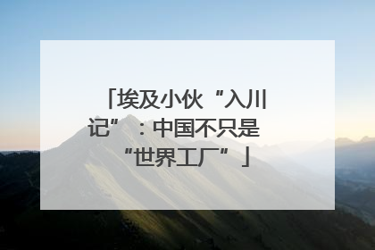 埃及小伙“入川记”：中国不只是“世界工厂”