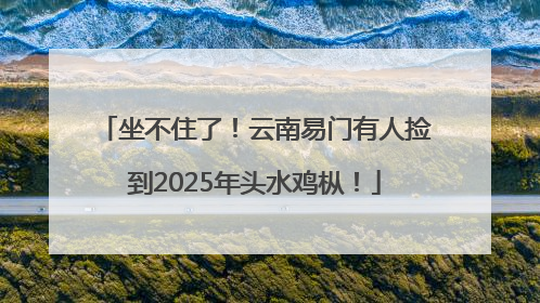 坐不住了！云南易门有人捡到2025年头水鸡枞！