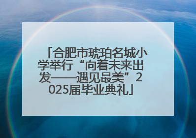 合肥市琥珀名城小学举行“向着未来出发——遇见最美”2025届毕业典礼