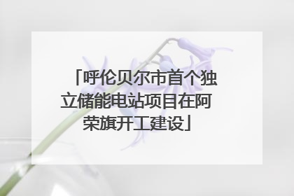 呼伦贝尔市首个独立储能电站项目在阿荣旗开工建设