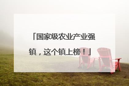 国家级农业产业强镇，这个镇上榜！