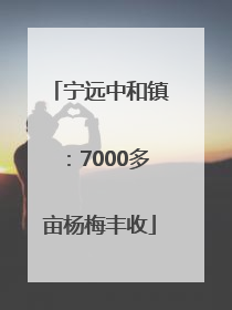 宁远中和镇：7000多亩杨梅丰收