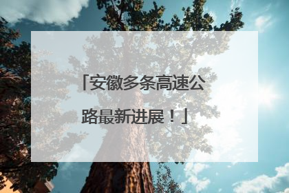 安徽多条高速公路最新进展！