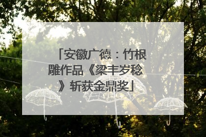 安徽广德：竹根雕作品《梁丰岁稔》斩获金鼎奖
