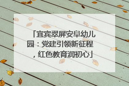 宜宾翠屏安阜幼儿园：党建引领新征程，红色教育润初心