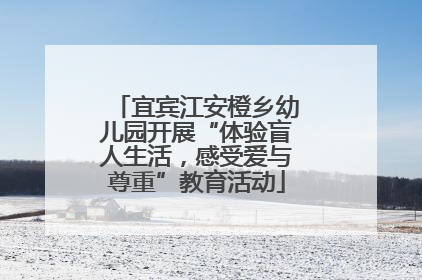 宜宾江安橙乡幼儿园开展“体验盲人生活，感受爱与尊重”教育活动