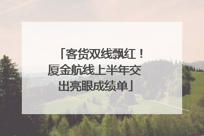 客货双线飘红！厦金航线上半年交出亮眼成绩单