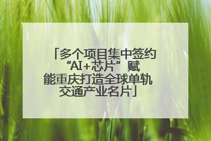 多个项目集中签约 “AI+芯片”赋能重庆打造全球单轨交通产业名片