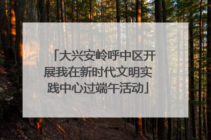 大兴安岭呼中区开展我在新时代文明实践中心过端午活动