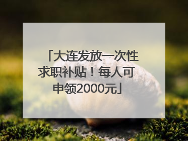大连发放一次性求职补贴！每人可申领2000元