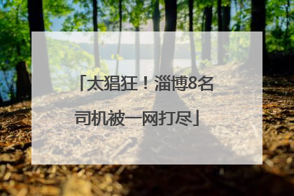 太猖狂！淄博8名司机被一网打尽