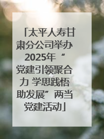 太平人寿甘肃分公司举办2025年“党建引领聚合力 学思践悟助发展”两当党建活动