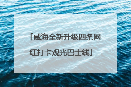 威海全新升级四条网红打卡观光巴士线