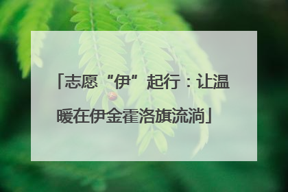 志愿“伊”起行：让温暖在伊金霍洛旗流淌