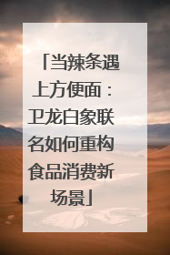 当辣条遇上方便面：卫龙白象联名如何重构食品消费新场景