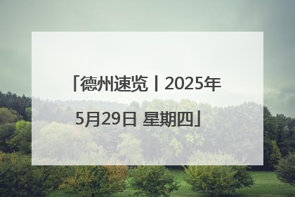 德州速览丨2025年5月29日 星期四