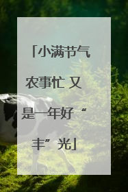 小满节气农事忙 又是一年好“丰”光