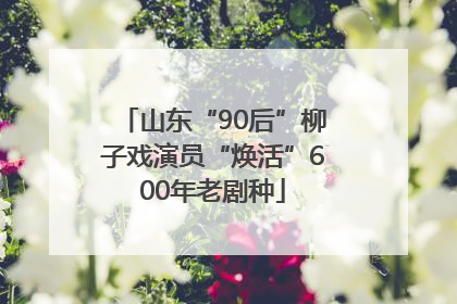 山东“90后”柳子戏演员“焕活”600年老剧种