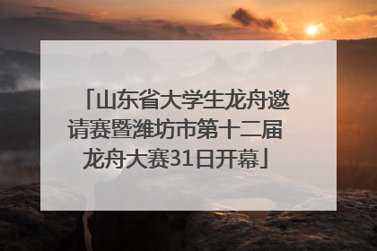 山东省大学生龙舟邀请赛暨潍坊市第十二届龙舟大赛31日开幕