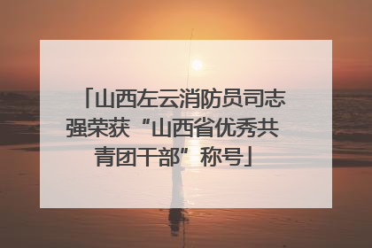 山西左云消防员司志强荣获“山西省优秀共青团干部”称号