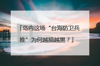 岛内这场“台海防卫兵推”为何越描越黑？