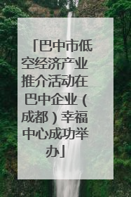 巴中市低空经济产业推介活动在巴中企业（成都）幸福中心成功举办