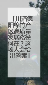 川酒德阳绵竹产区高质量发展路径何在？这场大会给出答案