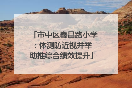 市中区鑫昌路小学：体测防近视并举 助推综合绩效提升