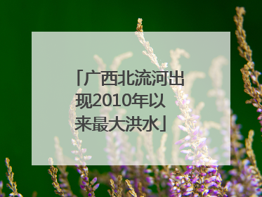 广西北流河出现2010年以来最大洪水