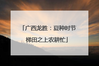 广西龙胜：夏种时节 梯田之上农耕忙