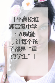 平高松雅湖高级中学：AI赋能，让每个孩子都是“重点学生”