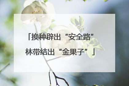 换种辟出“安全路” 林带结出“金果子”