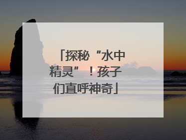探秘“水中精灵”！孩子们直呼神奇