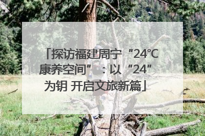 探访福建周宁“24℃康养空间”：以“24”为钥 开启文旅新篇