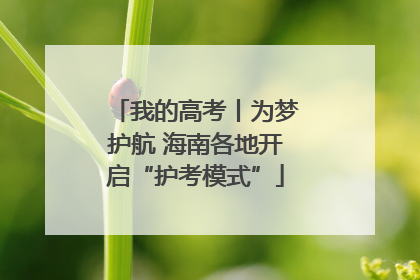 我的高考丨为梦护航 海南各地开启“护考模式”