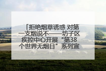 拒绝烟草诱惑 对第一支烟说不——坊子区疾控中心开展“第38个世界无烟日”系列宣传义诊活动